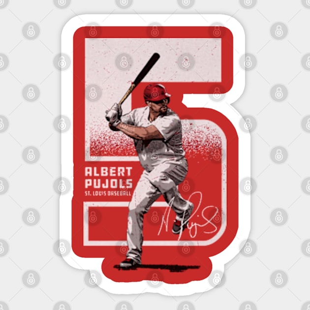 Albert Pujols St. Louis Outline Sticker by danlintonpro